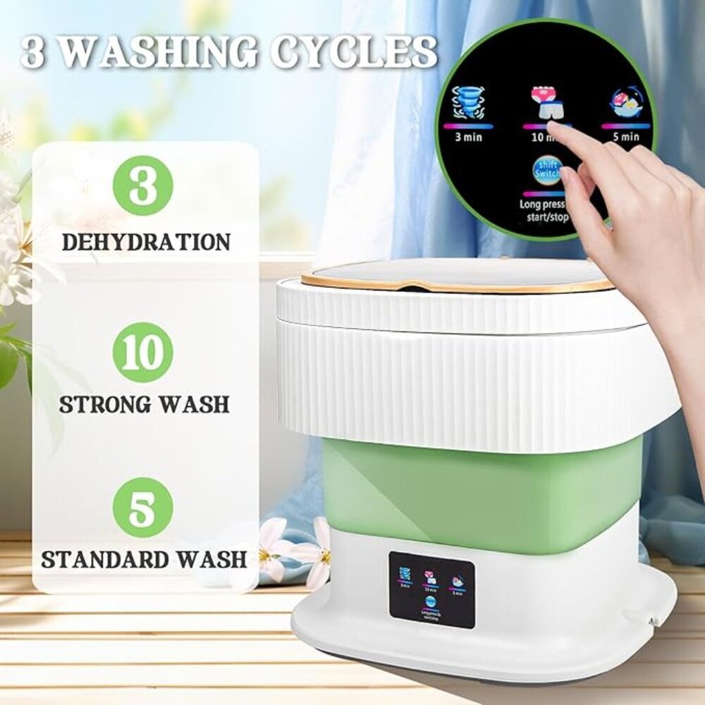 Mini Portable Washing Machine - Green - Picture 4 of 4